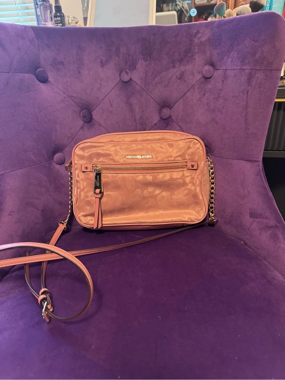 Michael Kors Rose Pink Crossbody Camera Bag